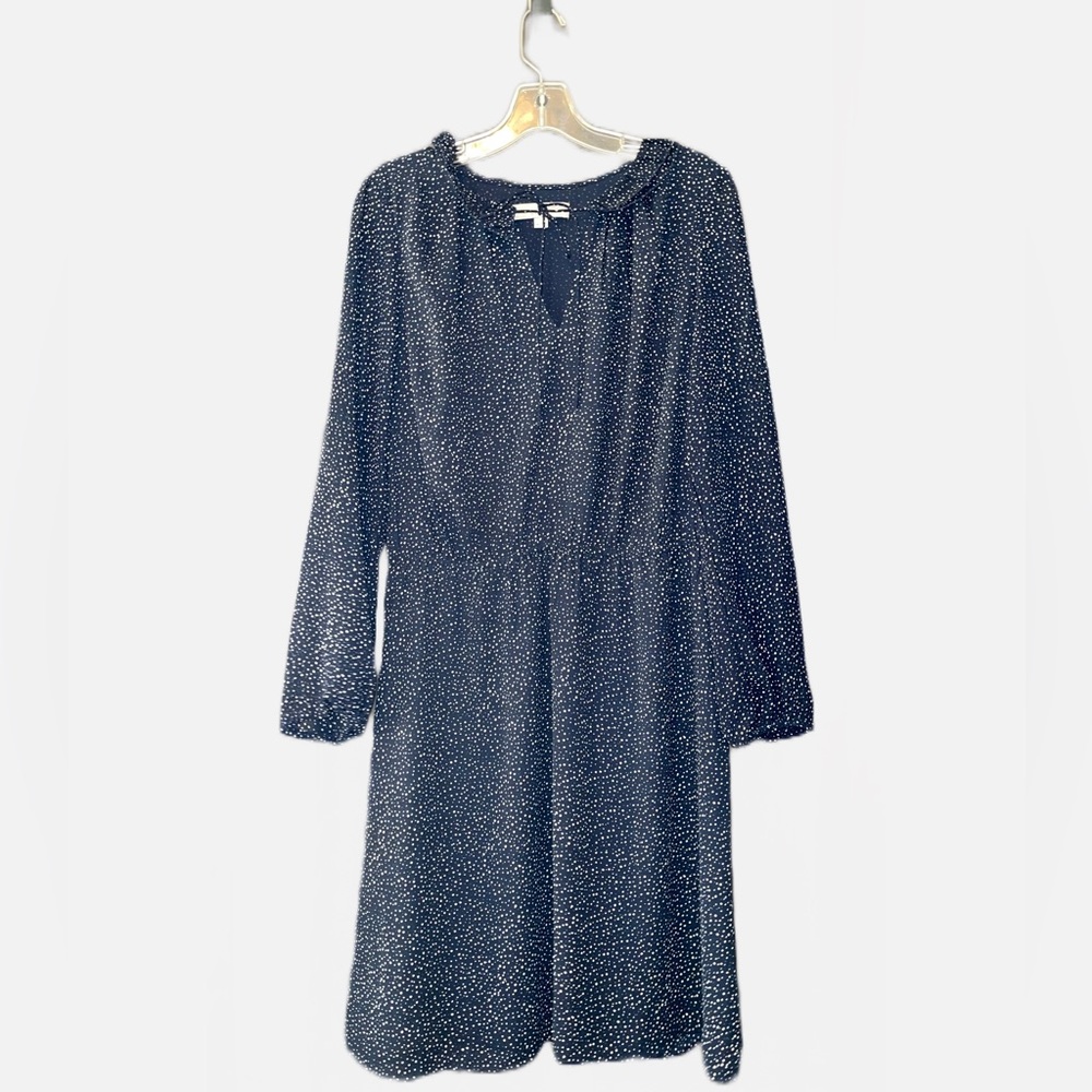 LOFT Ruffled V Neck Midi Dress Size 10